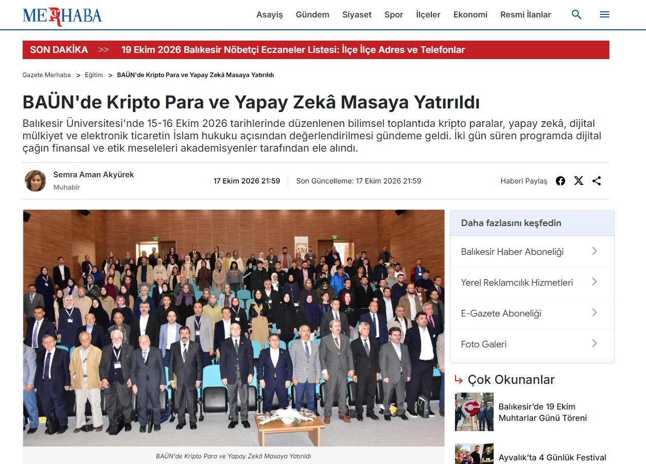 BAÜN'de Kripto Para ve Yapay Zekâ Masaya Yatırıldı