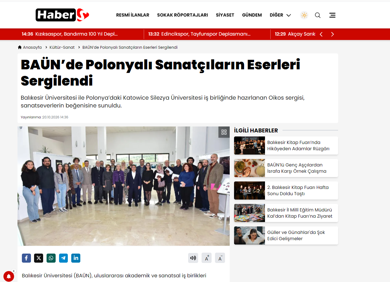 BAÜN’de Polonyalı Sanatçıların Eserleri Sergilendi