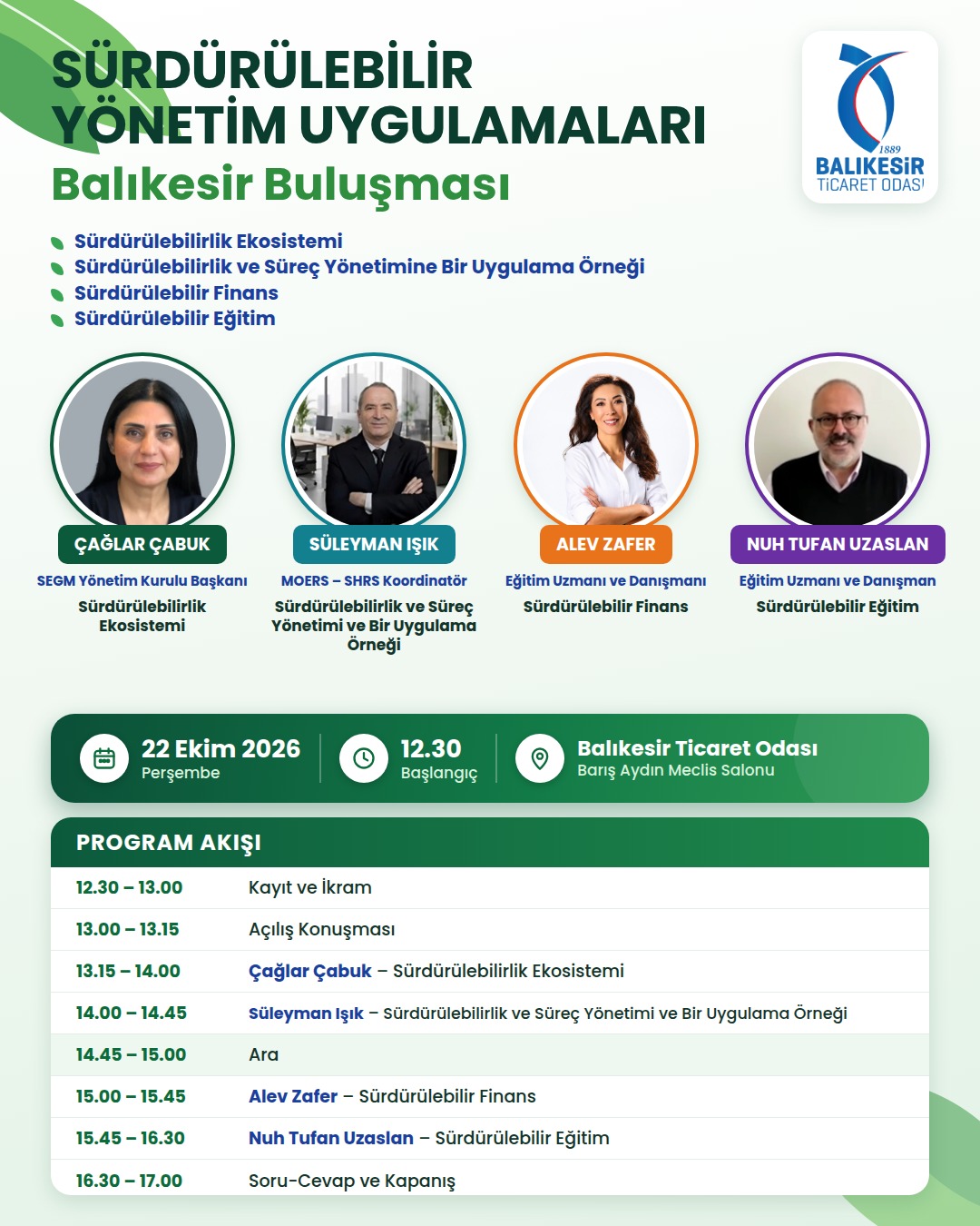BTO Sürdürülebilir Yönetim Uygulamaları Etkinliği