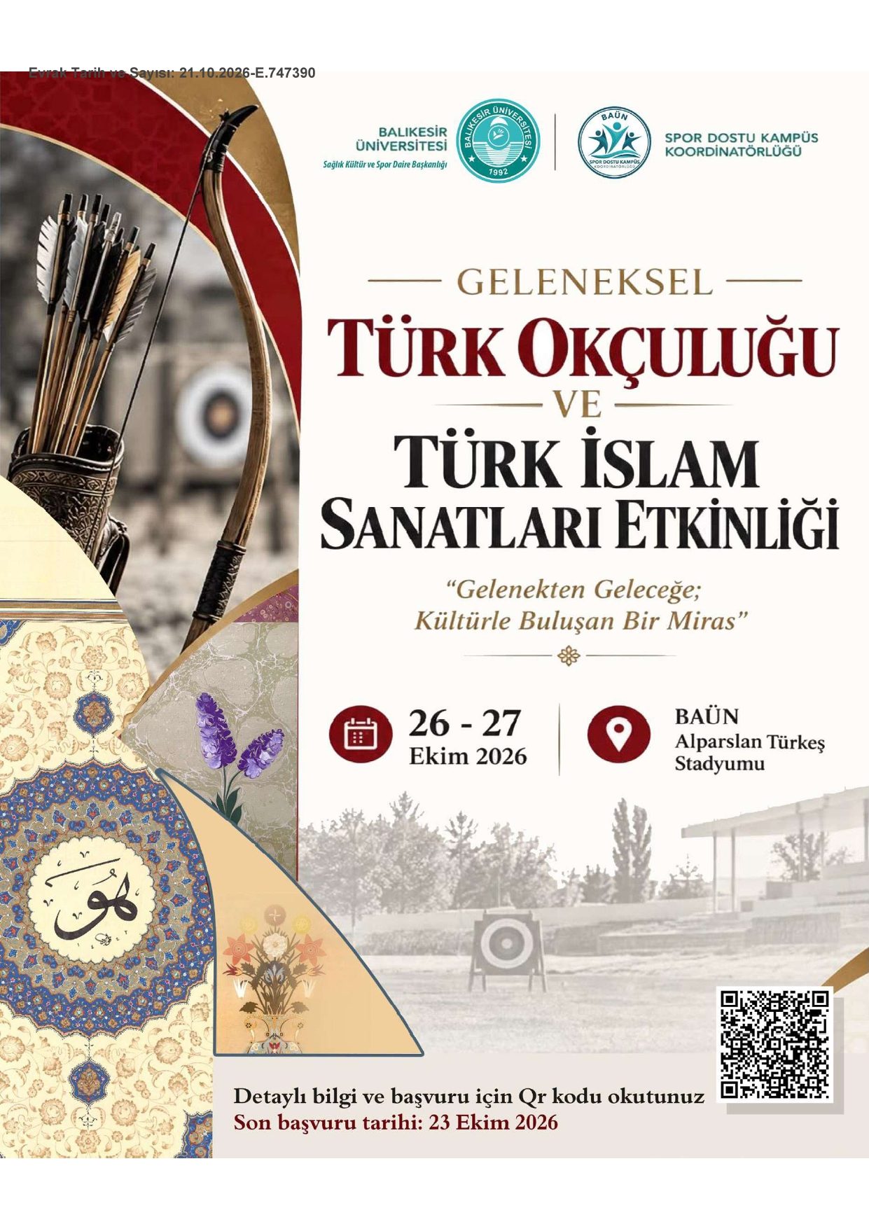 Geleneksel Türk Okçuluğu ve Türk İslam Sanatları Etkinliği