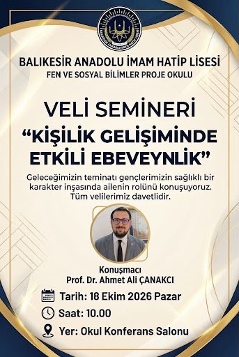 FAKÜLTEMİZ DİN EĞİTİMİ ANABİLİM DALINDAN VELİ SEMİNERLERİNE DESTEK 1