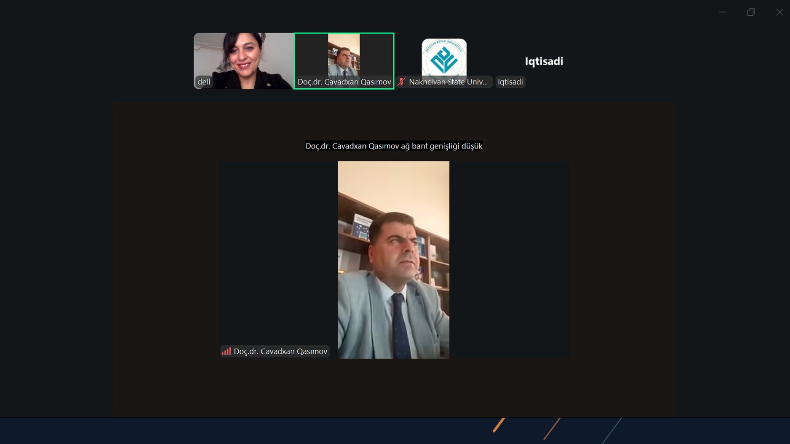 Akademisyenimizden Nahçıvan Devlet Üniversitesinde Uluslararası Havacılık ve Lojistik Webinarı 1