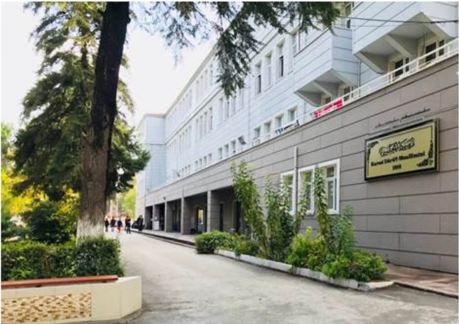 Faculty garden and building facade